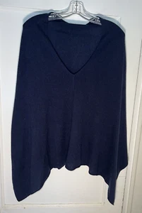 Poncho pulóver In2 By In Cashmere para mujer 100 % cachemir azul O/S. d318 - Imagen 1 de 11