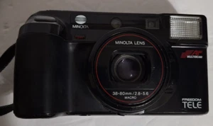 Minolta Freedom Tele AF Multibeam 35mm Camera 38-80mm/2.8-5.6 Macro Lens Unteste - Picture 1 of 10