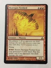 MISCUT/OFF-CENTER - Skarrgan Firebird MTG MISPRINT/ERROR Guildpact NM