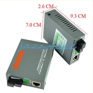 Single Mode Simplex SC Port Gigabit Fiber Optical Media Converter 1000Mbps 20KM - Picture 1 of 6