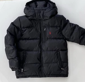 NWT, Boys Ralph Lauren Black Hooded Down Jacket. Size M(10-12). Approx 146/152 - Picture 1 of 1