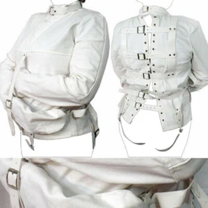 Asylum Straitjacket Body Harness Straight Jacket Costume Armbinder Clubwear US - Picture 1 of 45