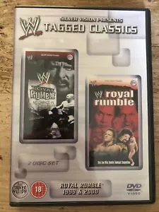 WWE Tagged Classics Royal Rumble 1999 & 2000 DVD (2 Disc Set) WWF RARE 99 00 - Foto 1 di 2