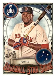 2019 Topps Allen and Ginter Baseball Star Signs #BSS6 David Ortiz - NM-MT