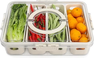 Storage Containers for Fridge with Lid and Handle, Portable Food Box Container w - Picture 1 of 12