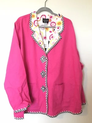 NWT New Koos Of Course Reversible Pink Print Jacket  Plus Size 3X - Image 1 of 4
