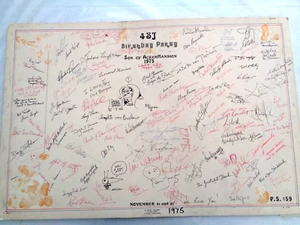 ORIGINAL FORREST JACKERMAN 1975 SIGNIERT GEBURTSTAG ANWESENHEITSTAFEL SCI-FI FILM - Bild 1 von 21