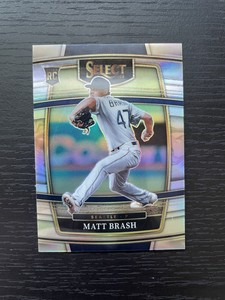 2022 Panini Select silver prizm concourse Matt Brash #1 - Seattle Mariners