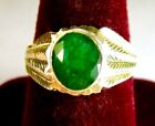 925 St. Silver Ring, With 1 Ct. 8x6 Mm Oval Emerald, Size Q