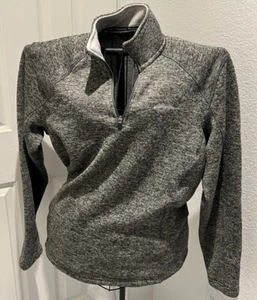 Eddie Bauer Men's 1/4 Zip Fleece Pullover Sweater, Gray Heather-Medium - Picture 1 of 5