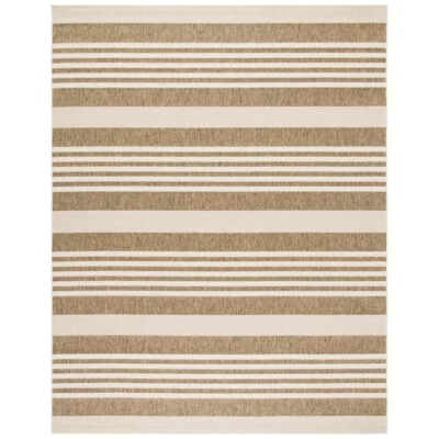 SAFAVIEH Indoor Outdoor CY6062-242 Courtyard Brown / Bone Rug - Image 1 of 4