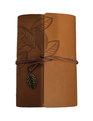 Leatherette Bound Journal Vintage Refillable Lined Pages Loose Leaf Notebook - Image 1 of 4