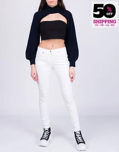 RRP €372 BLUMARINE JEANS Jeans IT38 US2 UK6 XS Stretch High Waist Made in Italy - Picture 1 of 11