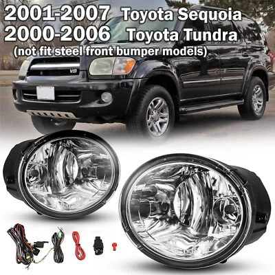 Pair Fog Lights For 2000-2006 Toyota Tundra / 2001-2007 Toyota Sequoia Fog Lamps - Image 1 of 4
