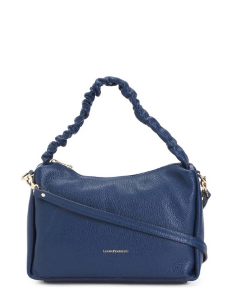 Luana Ferracuti 蓝色 100% 皮革女式短肩带包 — 第 1/4 张图片