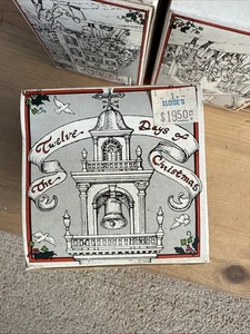 Set of 12, 12 Days Of Christmas Bell Shaped Ornaments. - Picture 1 of 5