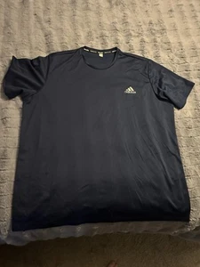 Adidas Short Sleeve ClimaLite Dri Fit Blue Shirt Men 3XL Activewear Sports - Picture 1 of 4