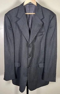 Fendi Dark Gray Wool 3 Button Sports Coat Blazer Jacket Sz 56 / 46 - US Long - Picture 1 of 12