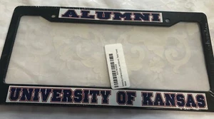 Alumni  Decal Plastic License Plate Frame  Black Car Truck University Of Kansas - Picture 1 of 2