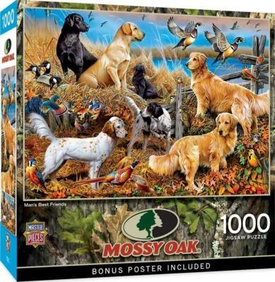 MasterPieces Jigsaw Puzzle;  Man's Best Friends by Jerry Gadamus; 1,000 pieces - Image 1 of 2