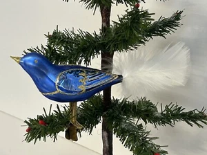 3725/24 1x  Christbaumschmuck Weihnachtsschmuck XL Vogel - Picture 1 of 3