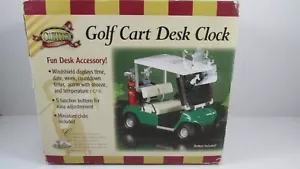 NIB Collectible Golf Cart Desk Clock By Model 393 By Golf Gifts Gallery - Picture 1 of 8