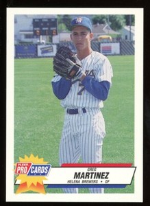 1993 Fleer Pro Cards Helena Brewers GREG MARTINEZ RC BREWERS LAS VEGAS NV