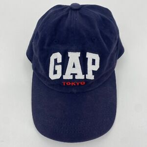 Gap Tokyo Strapback Hat Adult One Size Blue Embroidered Logo Cotton Rare