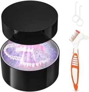 Ultrasonic UV Retainer Cleaner for Denture Aligner Mouth Guard Dental Pod Toothb - Picture 1 of 7
