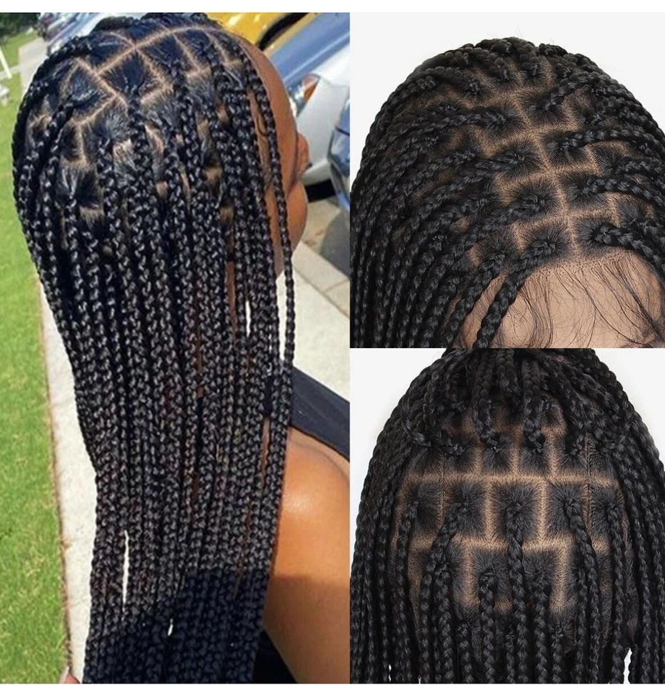Braided Wigs Full Lace Pre Plucked With Baby Hair - Image 1 of 1
