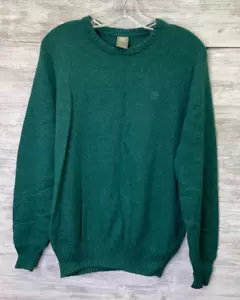 Timberland Sweater Mens M Green Crew Neck Long Sleeve Pullover Wool Blend - Picture 1 of 7
