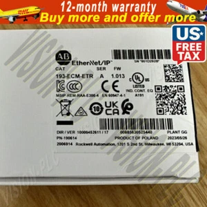 NEW Sealed AB 193-ECM-ETR Ethernet / Ip Comm Module 193ECMETR US Free Tax - Picture 1 of 6