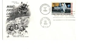 U.S. Scott C76 FDC Air Mail 10 cent First Man On The Moon cachet 1969 - Picture 1 of 1