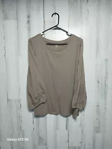 A.n.a. 3/4 Balloon Sleeve Tee Size XXL In Wild Mushroom NWT - Picture 1 of 8