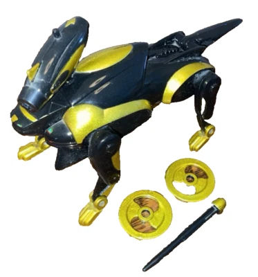 TRANSFORMER 1999~ BEAST WARS~ WITH LAUNCHER & DISCS~ BLACK & GOLD - Image 1 of 4