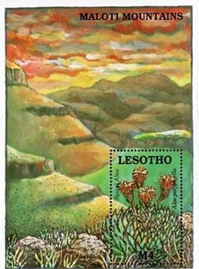 LESOTHO 1989 mountains & FLOWERS S/S mnh 💲FREE SHIPPING💲 - Picture 1 of 1