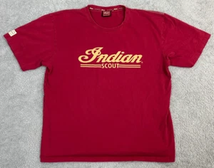 Indian Motorcycle Men's T Shirt Scout Logo Short Sleeve Tee XXL Red - Picture 1 of 9
