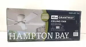 Hampton Bay Grantway 48 in. Indoor/Covered Outdoor Matte White Ceiling Fan - Picture 1 of 3