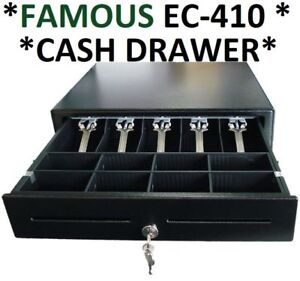 Industry Standard EC-410 CASH DRAWER Draw 5.Notes 8.Coin Cups Slots Holders POS