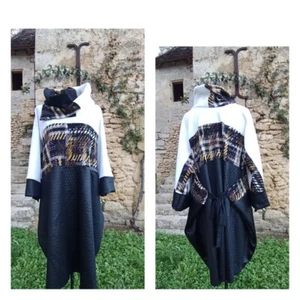 NEW Bespoke Handmade Kimono Sleeve Winter dress Plus Size Free Size - Picture 1 of 14