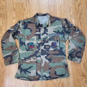 Vintage US Military Air Force Hemd Jacke Herren M Woodland Camo 114 Fighter Wing - Bild 1 von 13
