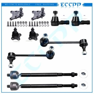 10pcs Front Ball Joints Tie Rods Sway Bars For 1998-2002 2003 2004 Isuzu Rodeo - Image 1 of 4