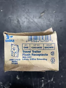 NEW OLD STOCK! EAGLE 1263-BOX RECEPTACLE 30A 125V 2 POLE 3 WIRE - Picture 1 of 3
