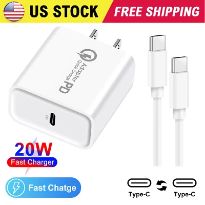 20W Type USB C Super Fast Wall Charger+6ft Cable For Samsung Galaxy S22 S23 S21 - Image 1 of 4