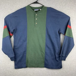 Vintage North Crest Hipster Colorblock Men's Large Shirt Long Sleeve - Picture 1 of 8