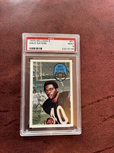 1970 Kellogg's GALE SAYERS Chicago Bears #51 PSA MINT 9