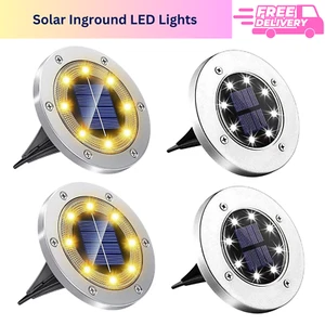 Solar Powered LED Buried Inground Recessed Light Garden Outdoor Deck Pathway AU - Picture 1 of 52