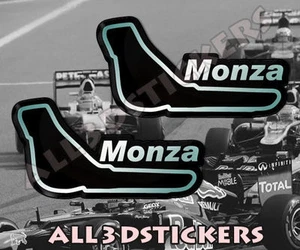 2 x Adesivi Resinati 3D Circuito Monza 6,5x3,5 cm - Imagen 1 de 1