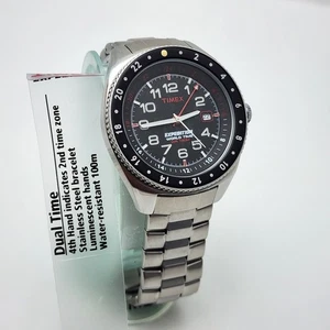 Vintage Timex T41161 Expedition World Time WR 100M QUARZ Analog Herrenuhr - Bild 1 von 10