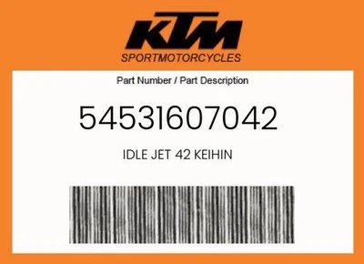 KTM Genuine Idle Jet 42 Keihin - 54531607042 - Image 1 of 4